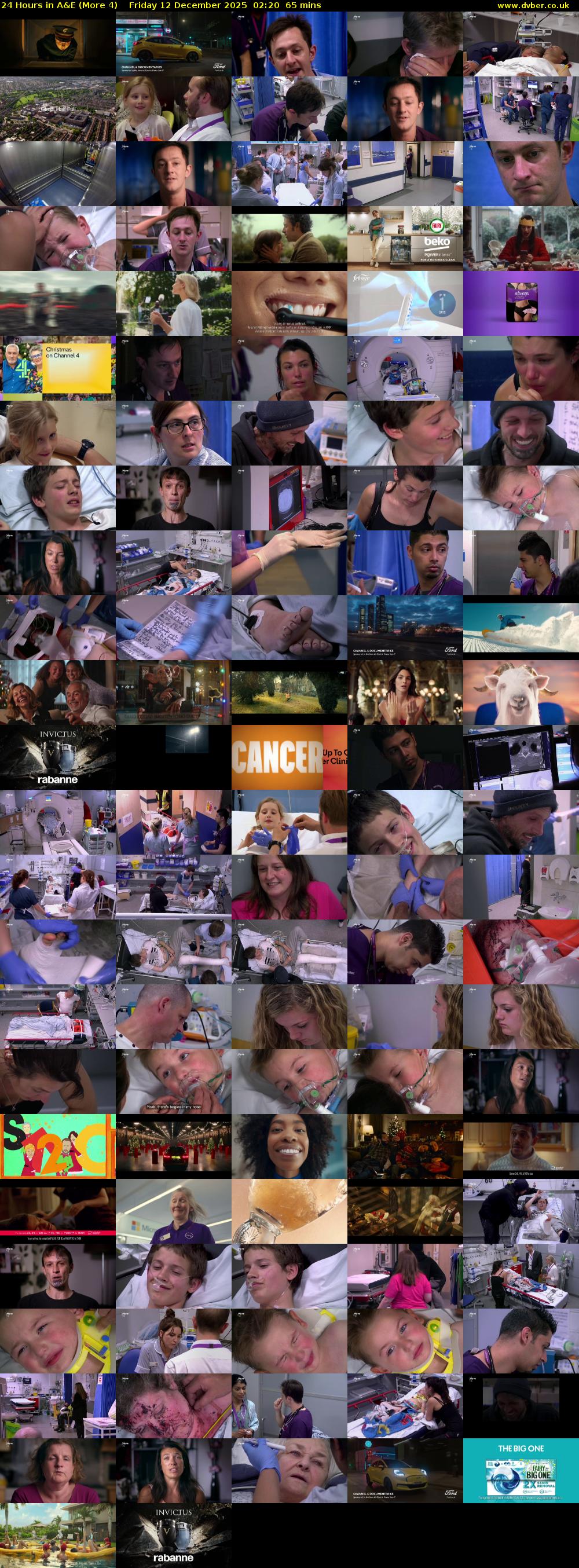 24 Hours in A&E (More 4) Friday 12 December 2025 02:20 - 03:25