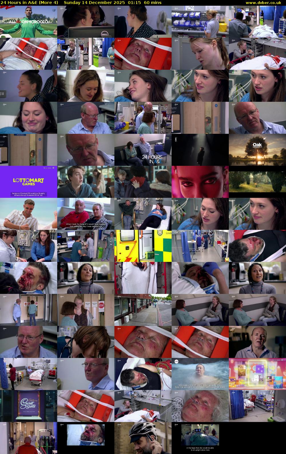 24 Hours in A&E (More 4) Sunday 14 December 2025 01:15 - 02:15