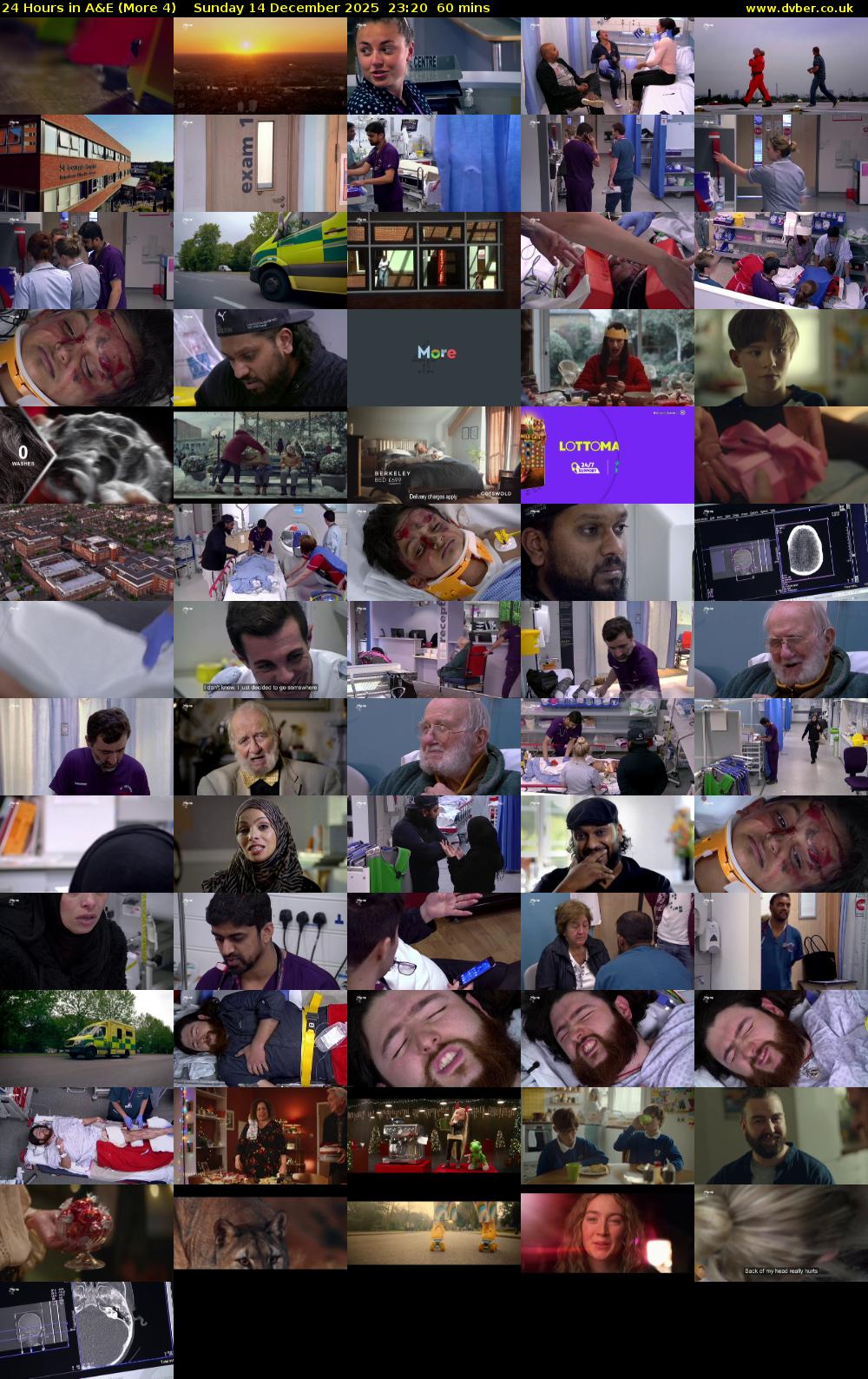 24 Hours in A&E (More 4) Sunday 14 December 2025 23:20 - 00:20