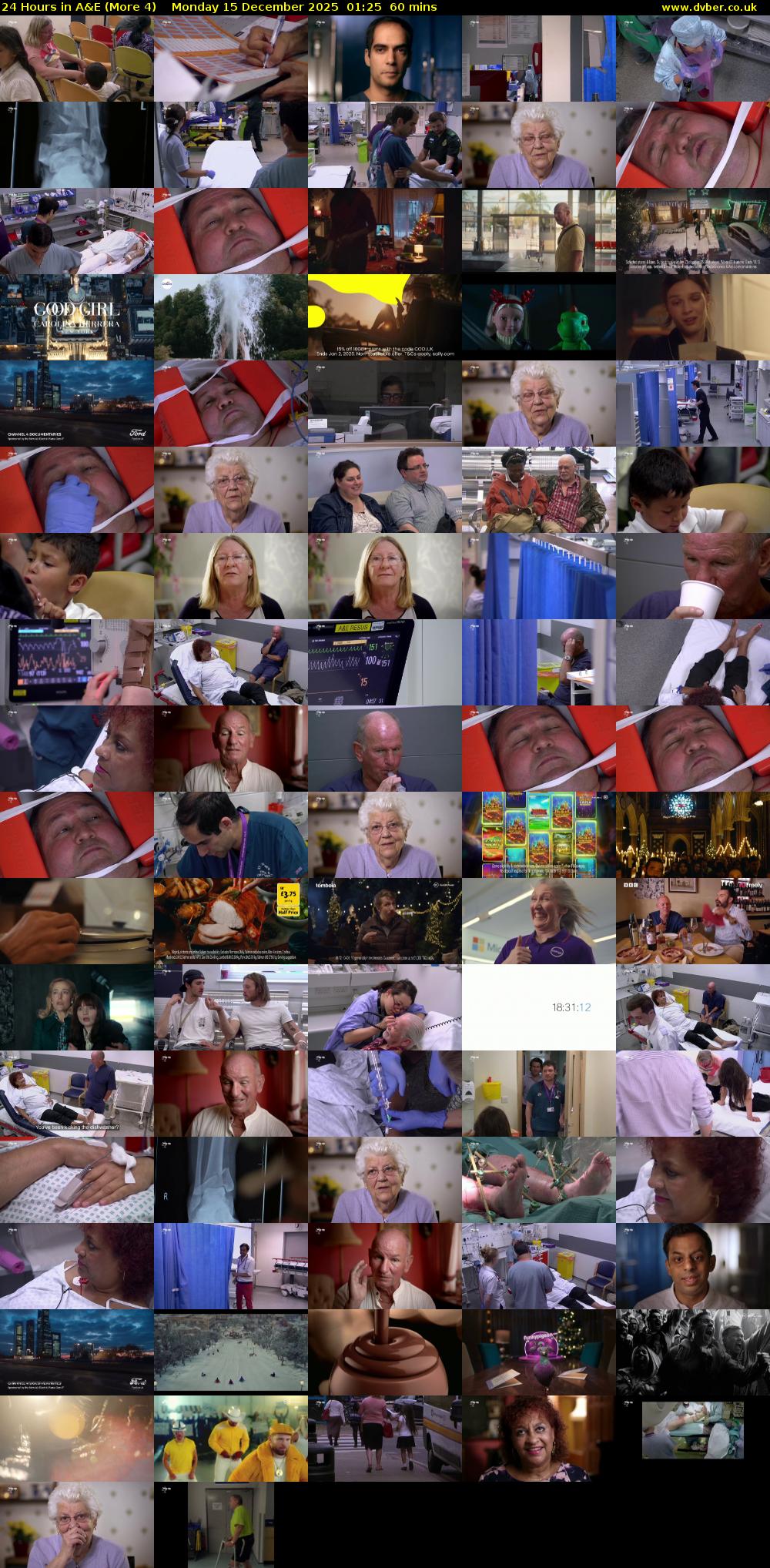 24 Hours in A&E (More 4) Monday 15 December 2025 01:25 - 02:25