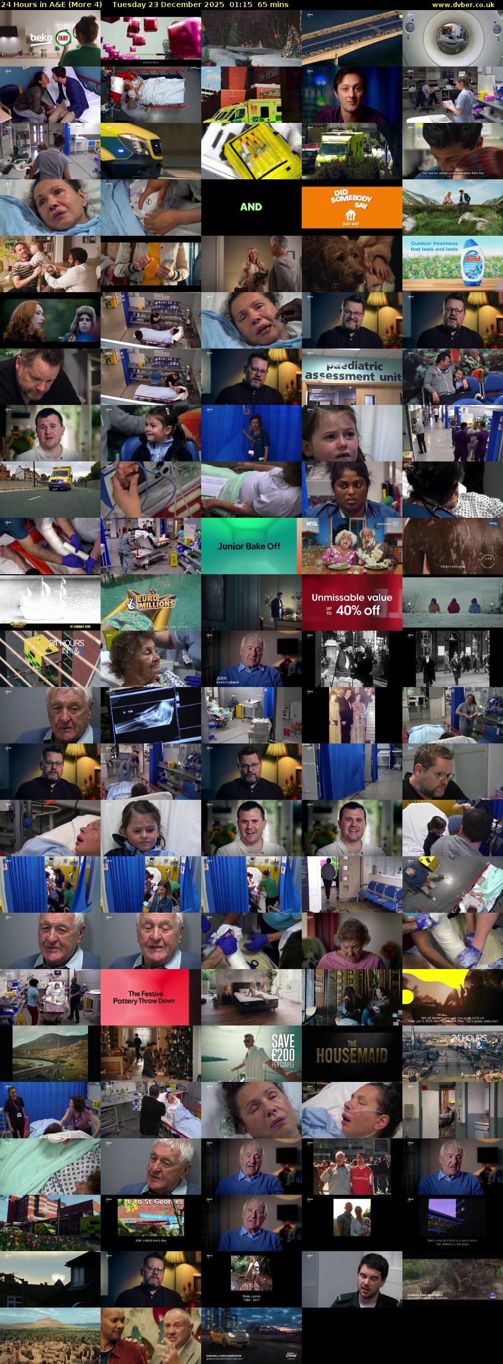 24 Hours in A&E (More 4) Tuesday 23 December 2025 01:15 - 02:20