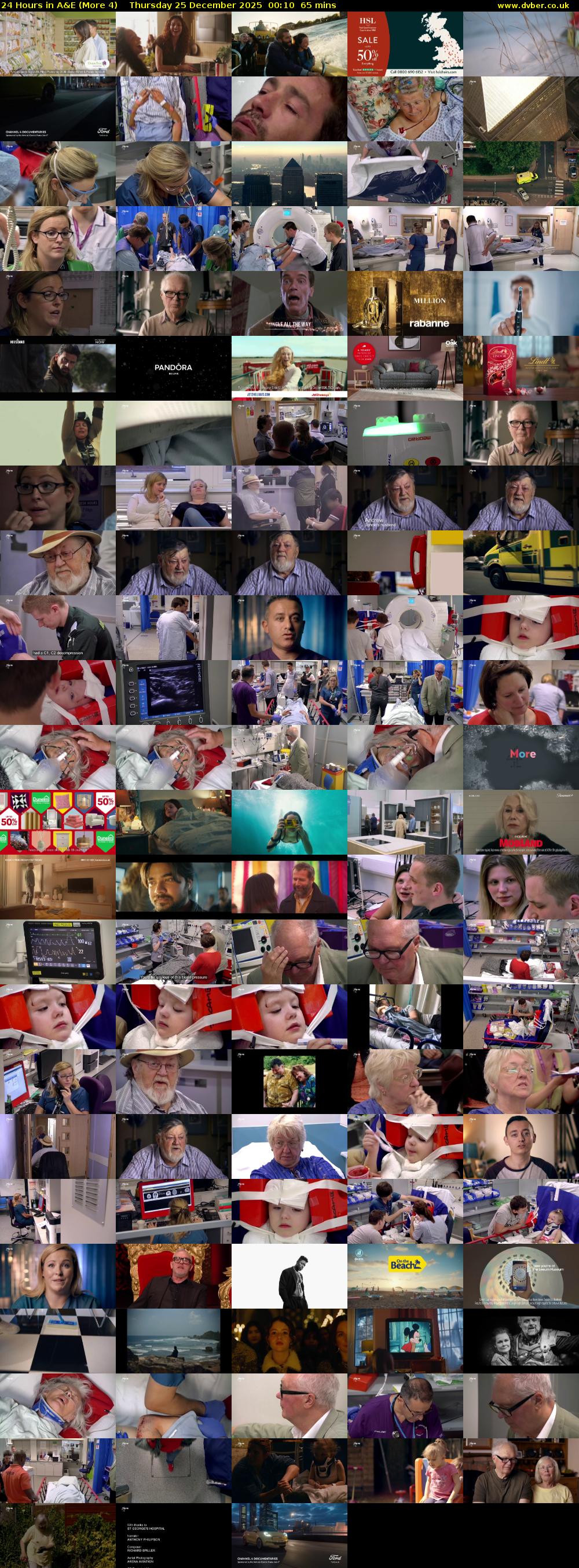 24 Hours in A&E (More 4) Thursday 25 December 2025 00:10 - 01:15