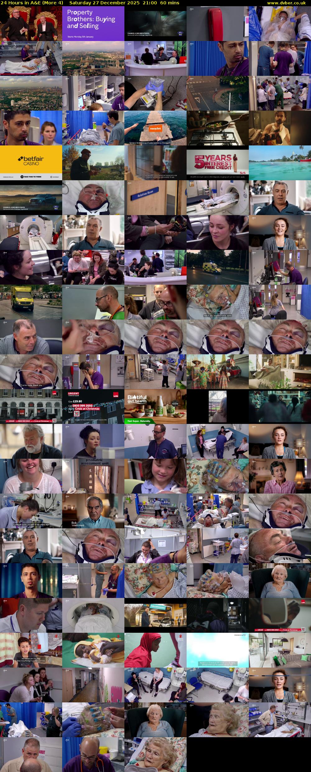24 Hours in A&E (More 4) Saturday 27 December 2025 21:00 - 22:00