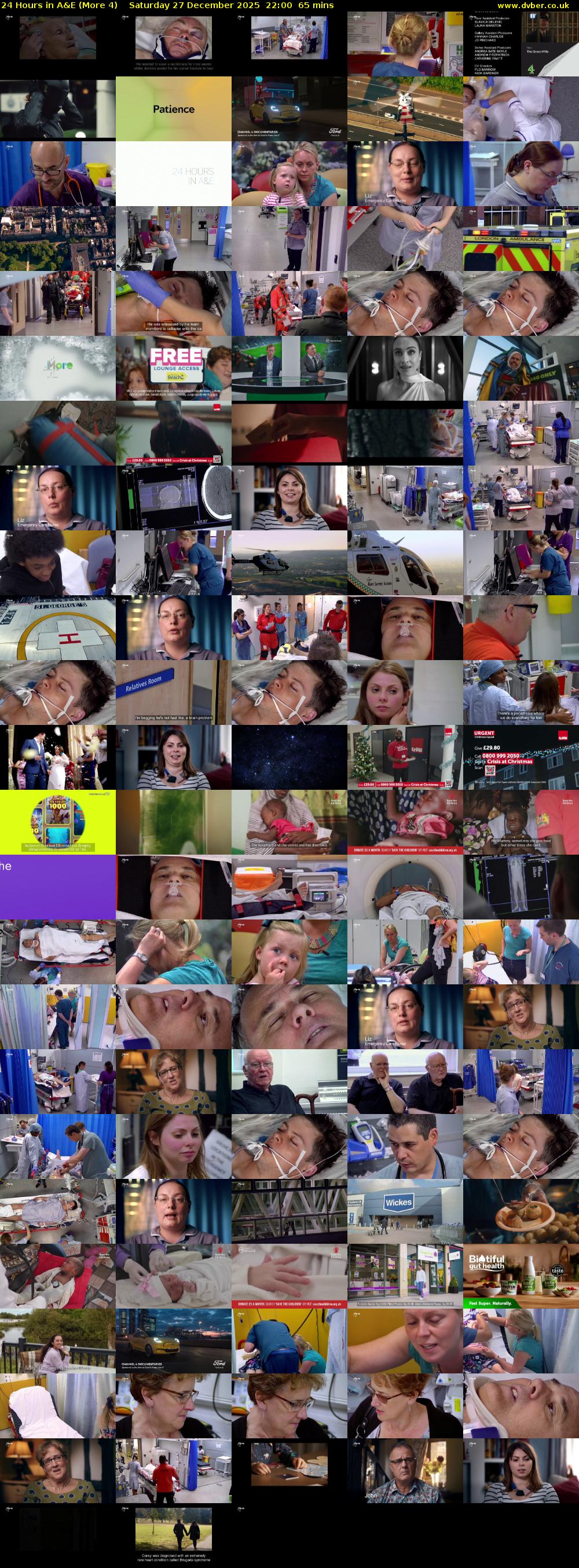 24 Hours in A&E (More 4) Saturday 27 December 2025 22:00 - 23:05