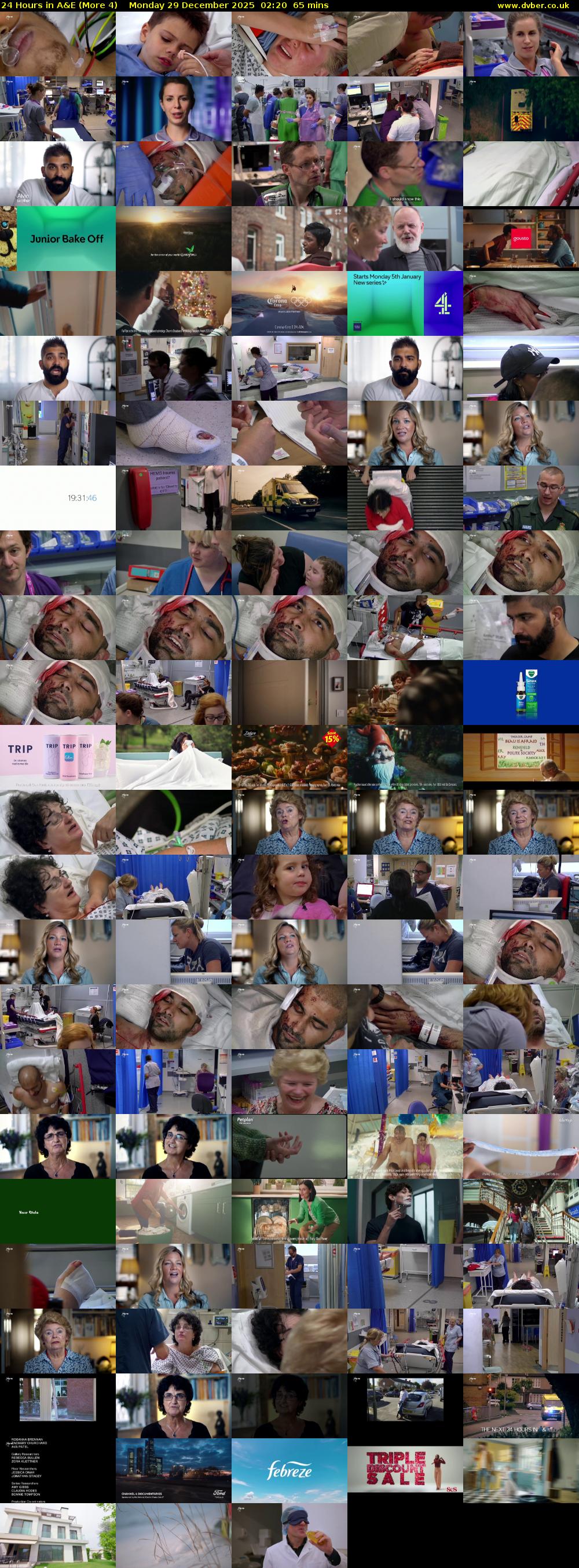 24 Hours in A&E (More 4) Monday 29 December 2025 02:20 - 03:25