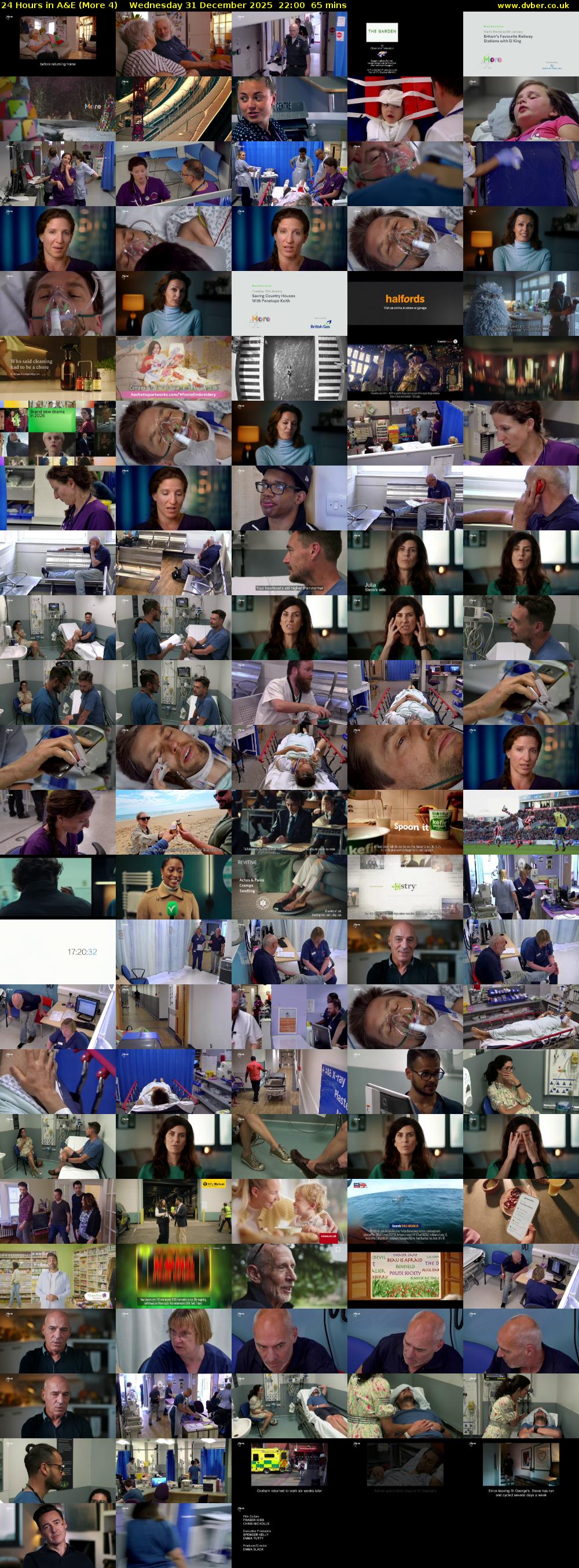 24 Hours in A&E (More 4) Wednesday 31 December 2025 22:00 - 23:05