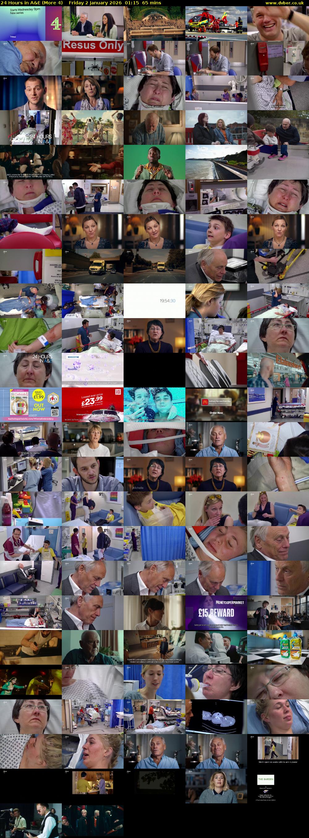 24 Hours in A&E (More 4) Friday 2 January 2026 01:15 - 02:20