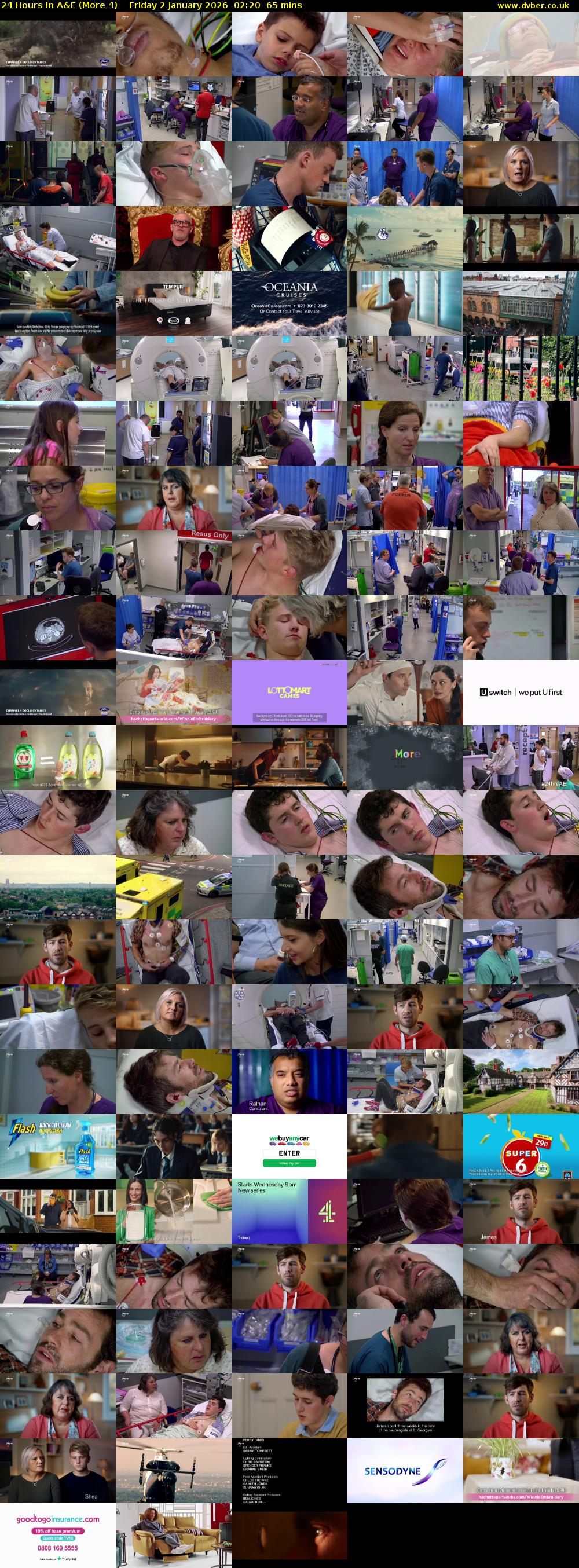 24 Hours in A&E (More 4) Friday 2 January 2026 02:20 - 03:25