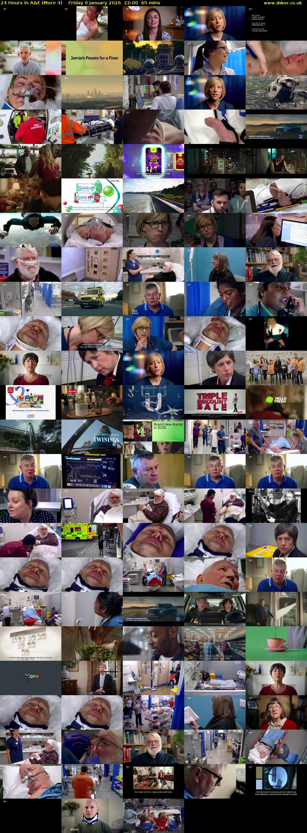 24 Hours in A&E (More 4) Friday 9 January 2026 22:00 - 23:05