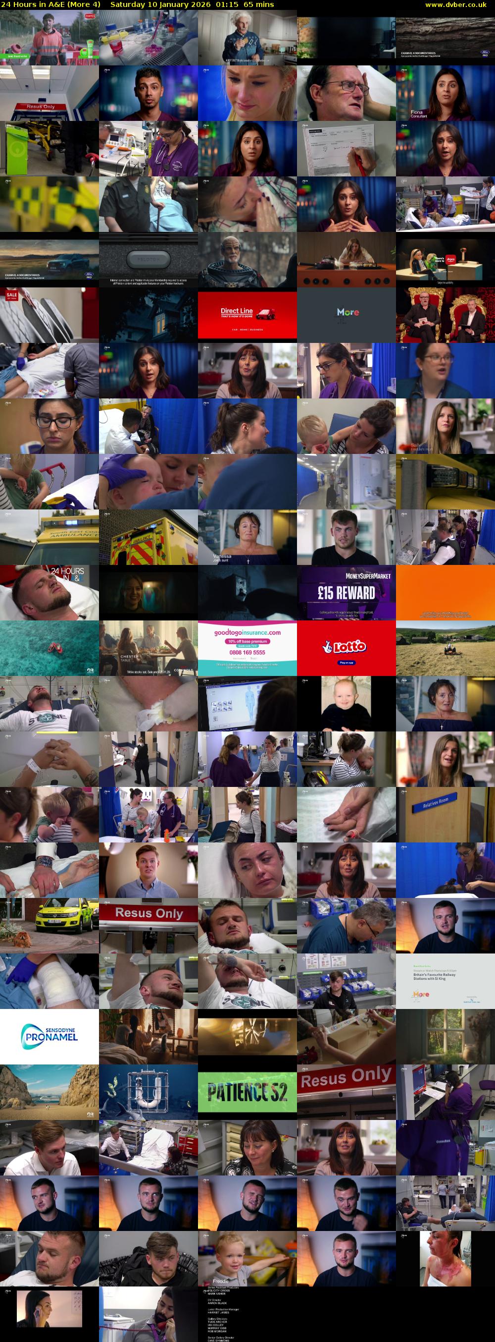 24 Hours in A&E (More 4) Saturday 10 January 2026 01:15 - 02:20