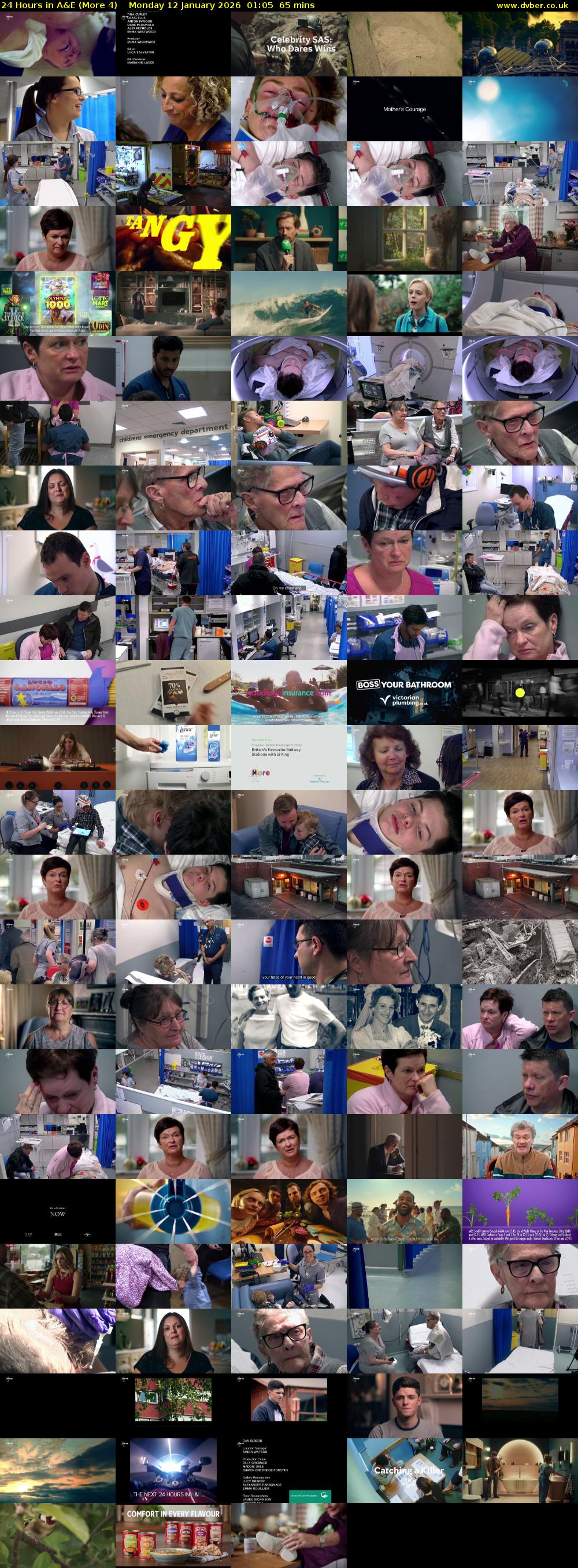 24 Hours in A&E (More 4) Monday 12 January 2026 01:05 - 02:10
