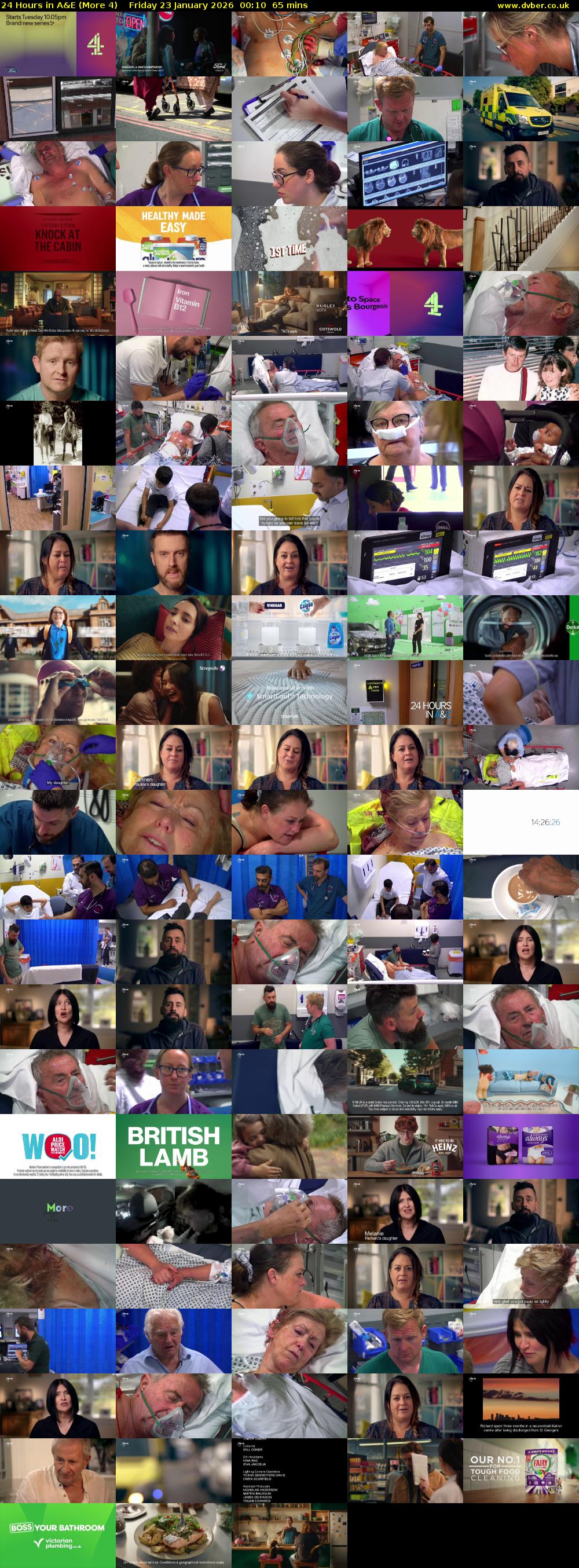 24 Hours in A&E (More 4) Friday 23 January 2026 00:10 - 01:15
