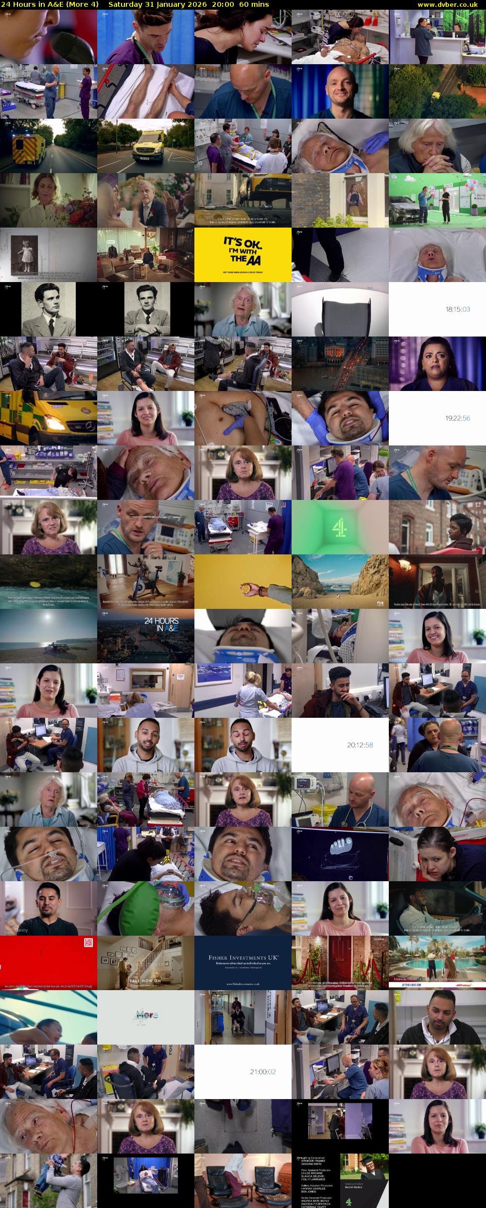 24 Hours in A&E (More 4) Saturday 31 January 2026 20:00 - 21:00