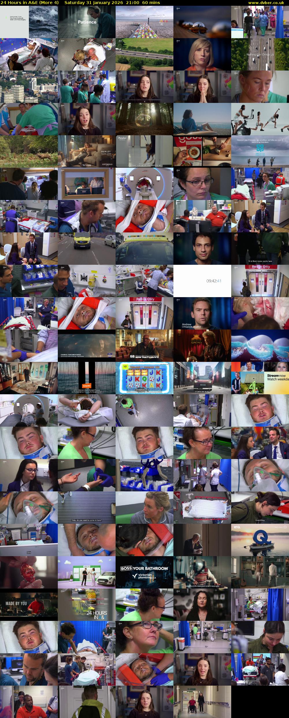 24 Hours in A&E (More 4) Saturday 31 January 2026 21:00 - 22:00