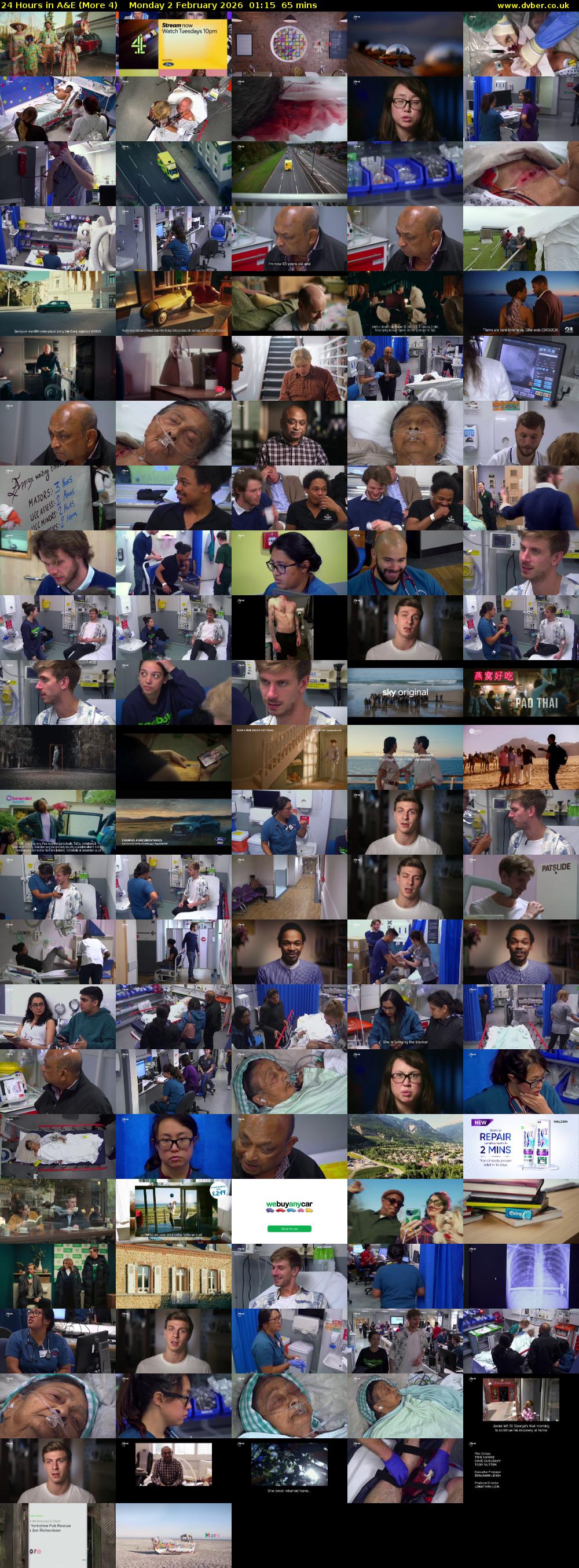 24 Hours in A&E (More 4) Monday 2 February 2026 01:15 - 02:20