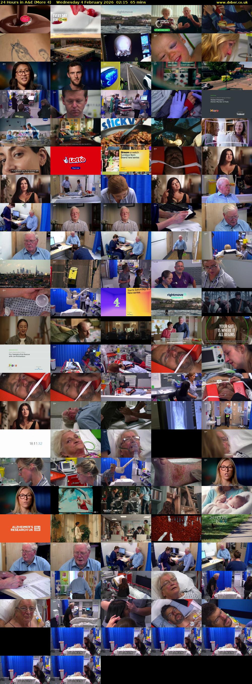 24 Hours in A&E (More 4) Wednesday 4 February 2026 02:15 - 03:20