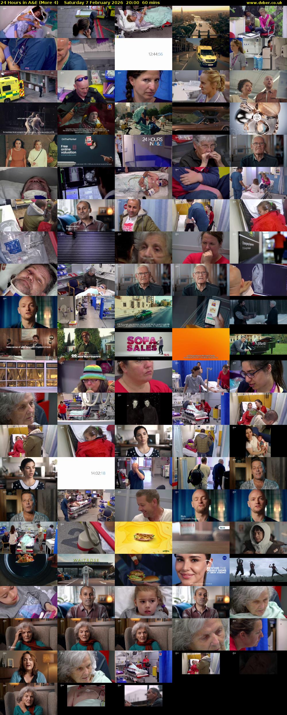 24 Hours in A&E (More 4) Saturday 7 February 2026 20:00 - 21:00