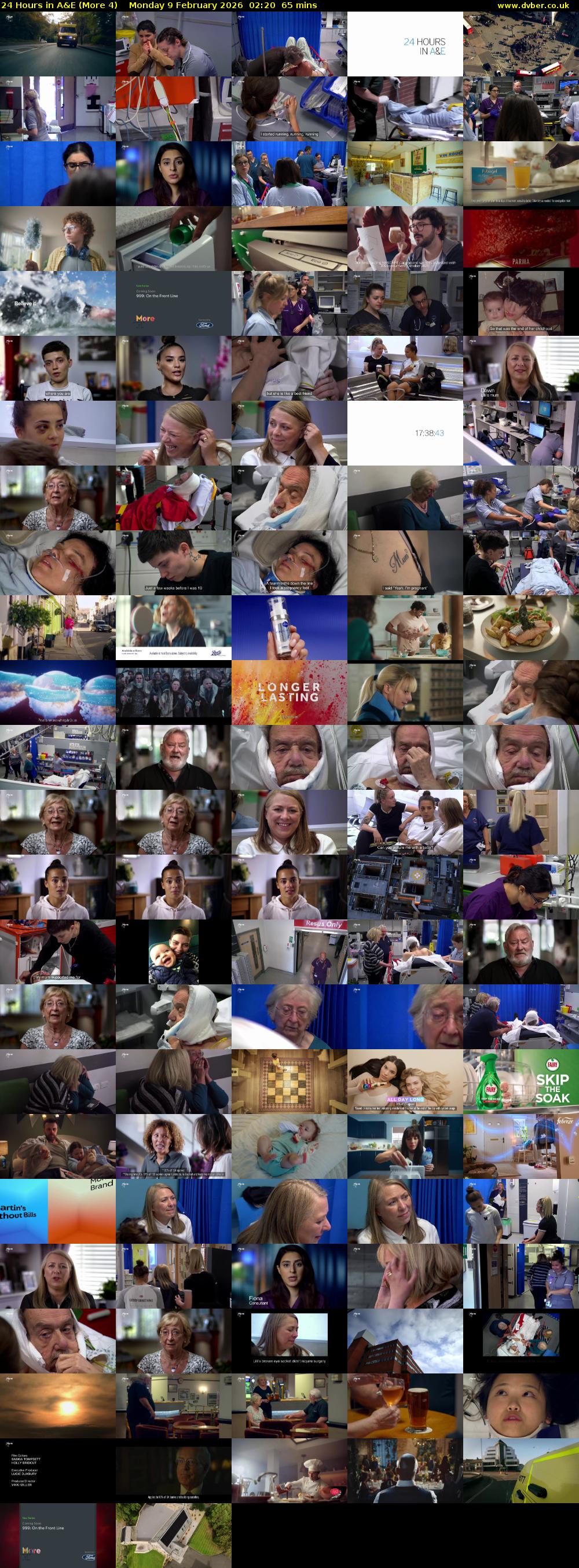 24 Hours in A&E (More 4) Monday 9 February 2026 02:20 - 03:25
