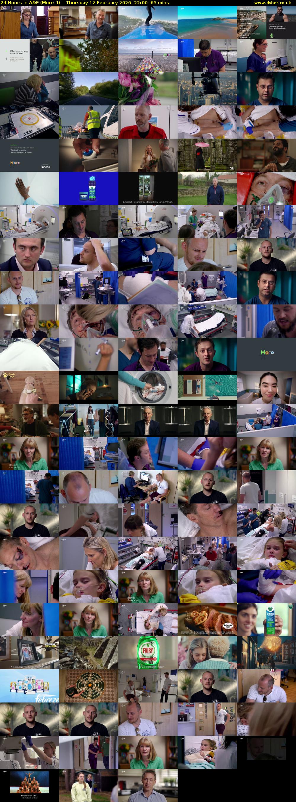 24 Hours in A&E (More 4) Thursday 12 February 2026 22:00 - 23:05