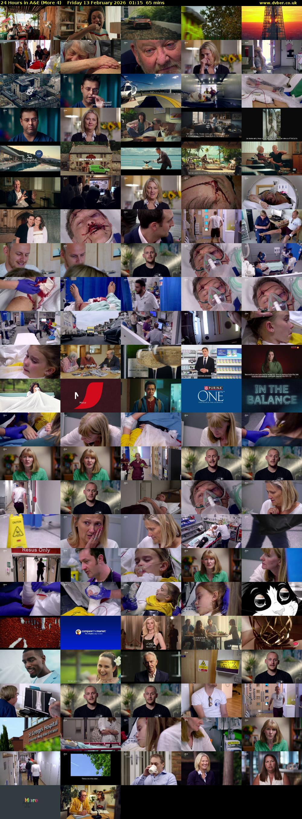 24 Hours in A&E (More 4) Friday 13 February 2026 01:15 - 02:20