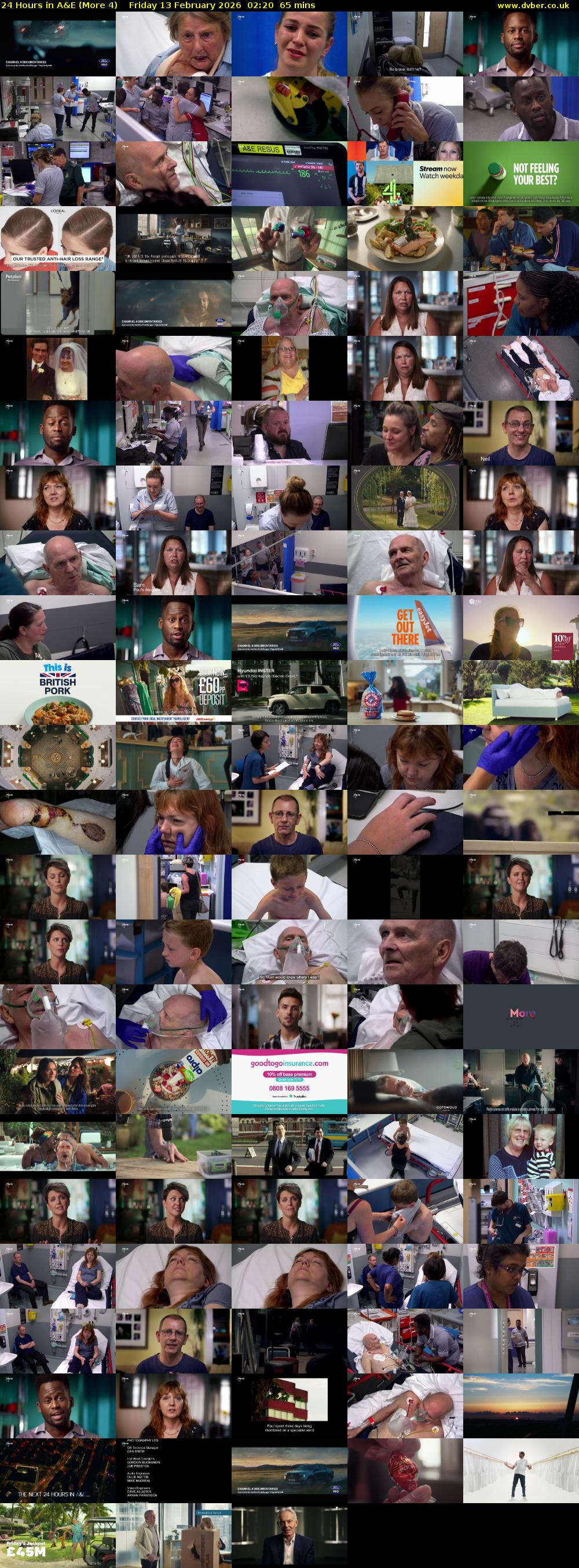 24 Hours in A&E (More 4) Friday 13 February 2026 02:20 - 03:25