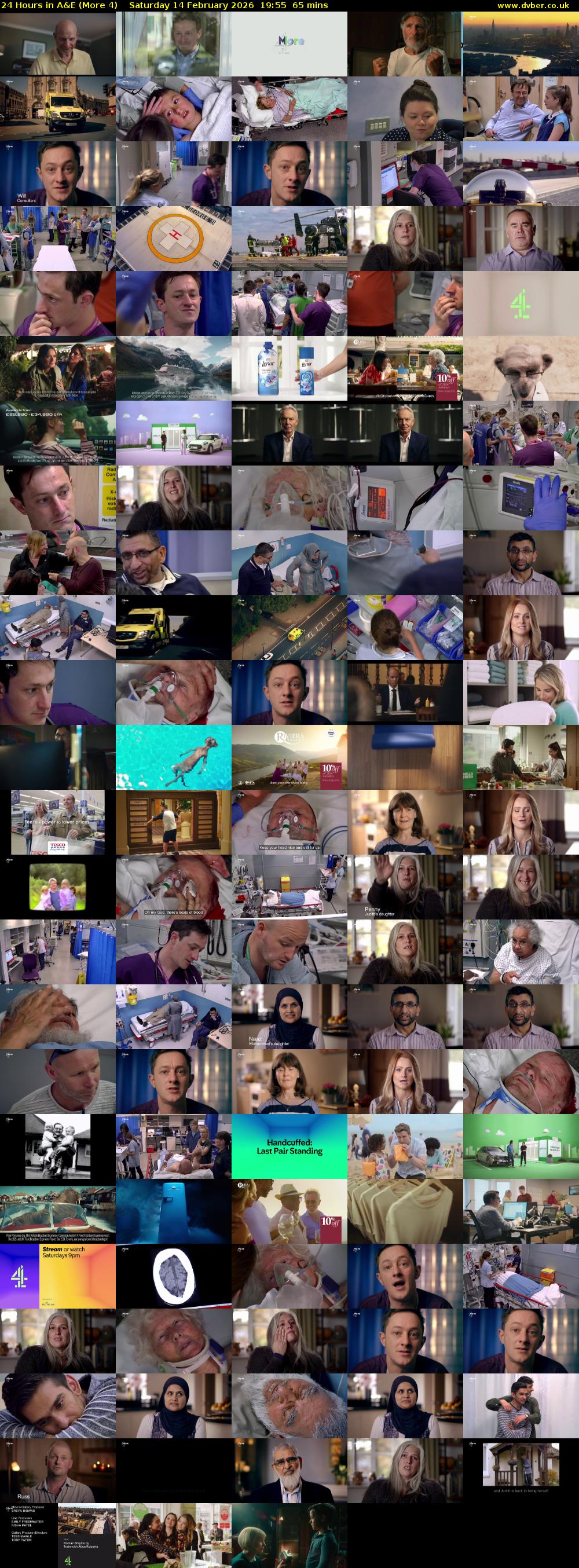 24 Hours in A&E (More 4) Saturday 14 February 2026 19:55 - 21:00