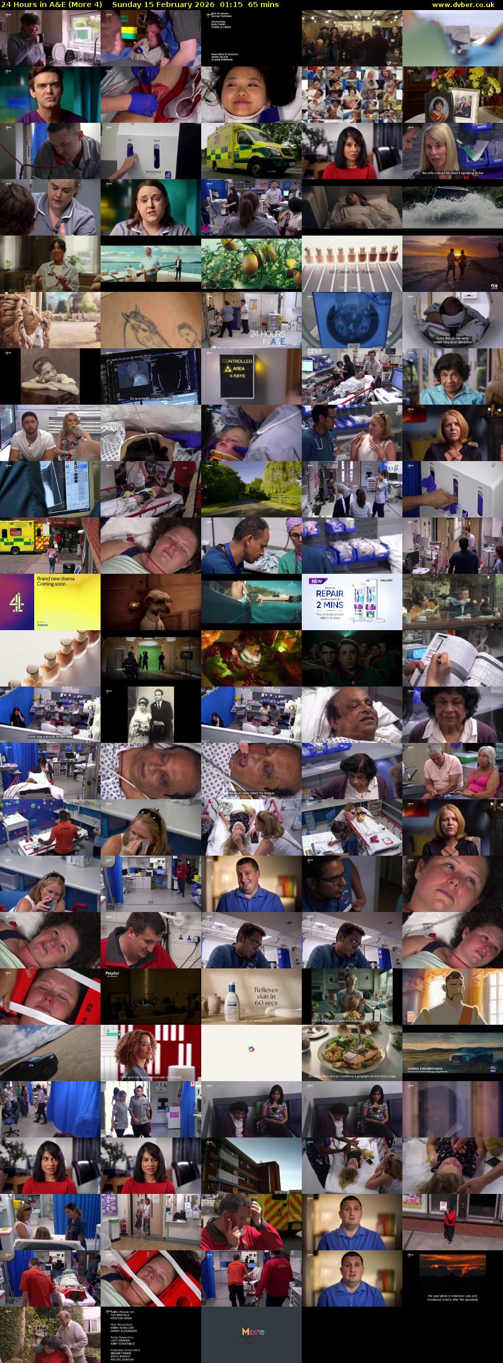 24 Hours in A&E (More 4) Sunday 15 February 2026 01:15 - 02:20