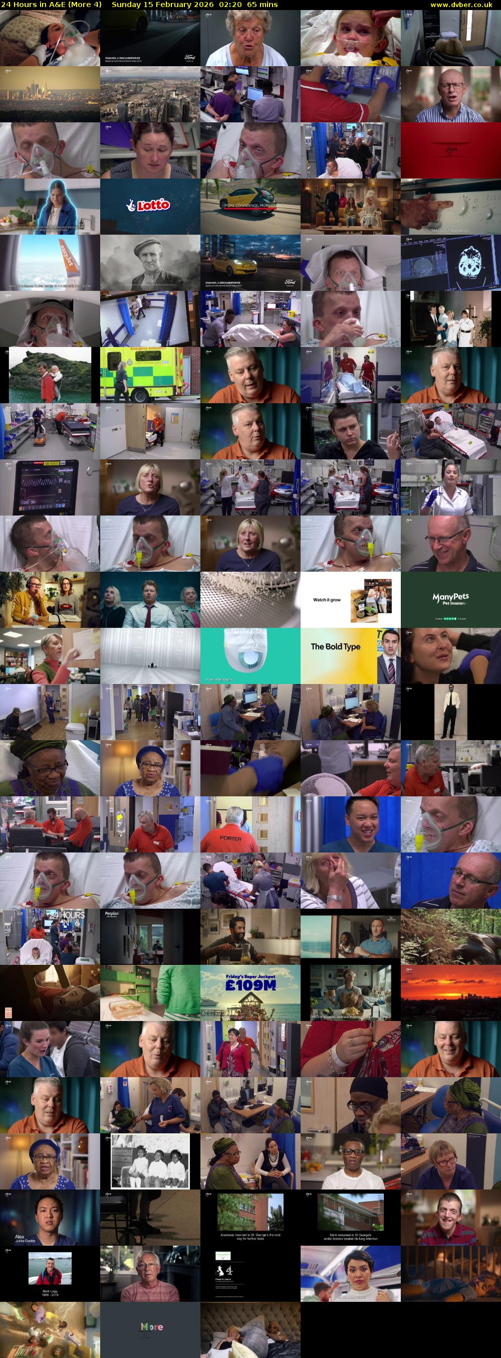 24 Hours in A&E (More 4) Sunday 15 February 2026 02:20 - 03:25
