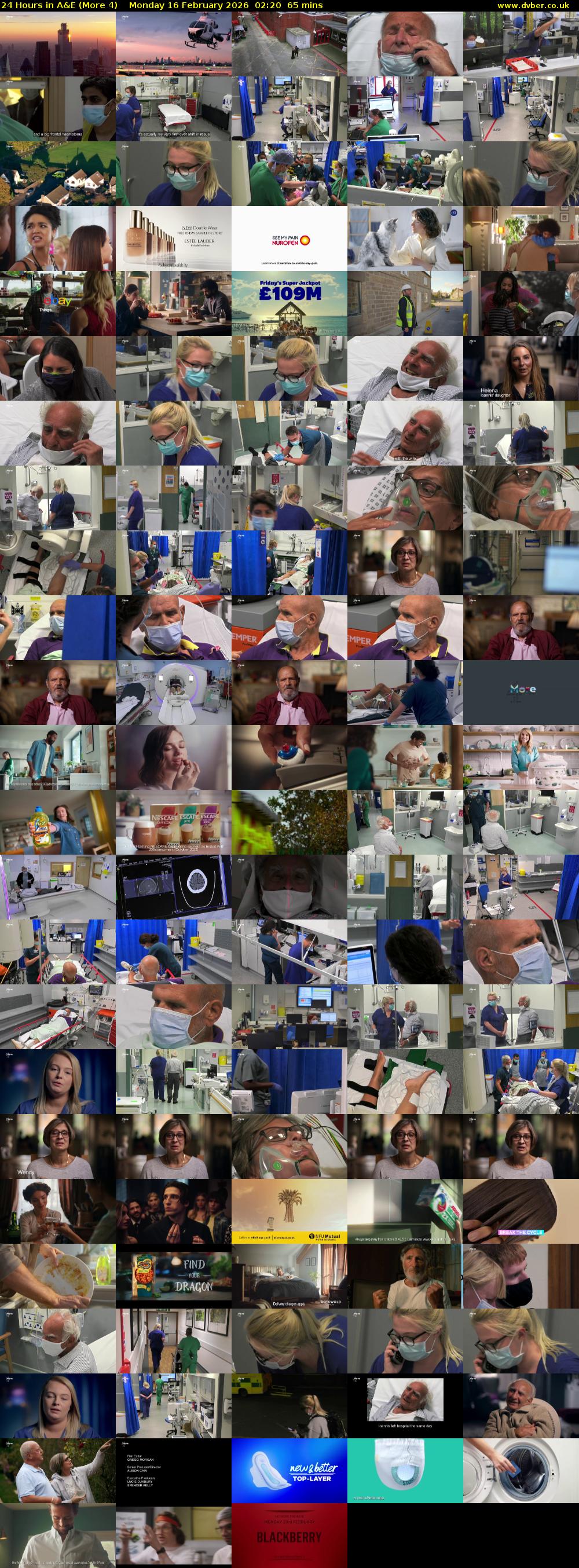 24 Hours in A&E (More 4) Monday 16 February 2026 02:20 - 03:25
