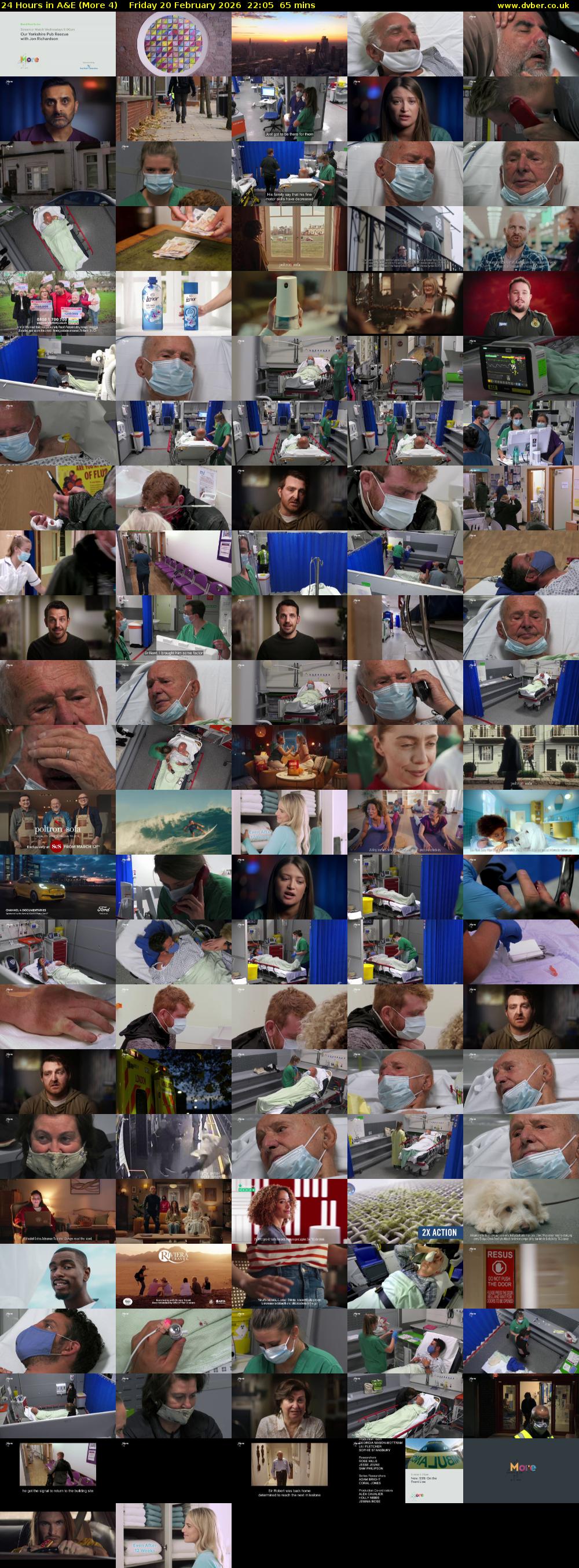 24 Hours in A&E (More 4) Friday 20 February 2026 22:05 - 23:10