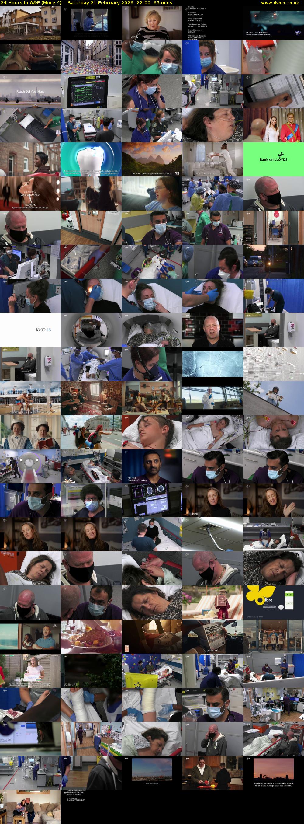24 Hours in A&E (More 4) Saturday 21 February 2026 22:00 - 23:05