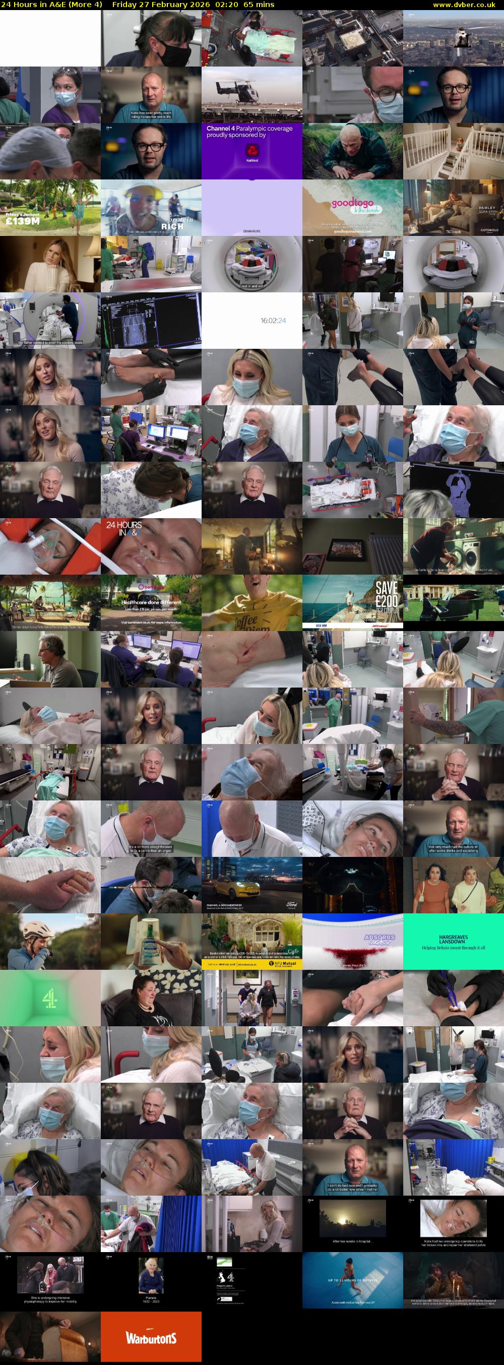 24 Hours in A&E (More 4) Friday 27 February 2026 02:20 - 03:25
