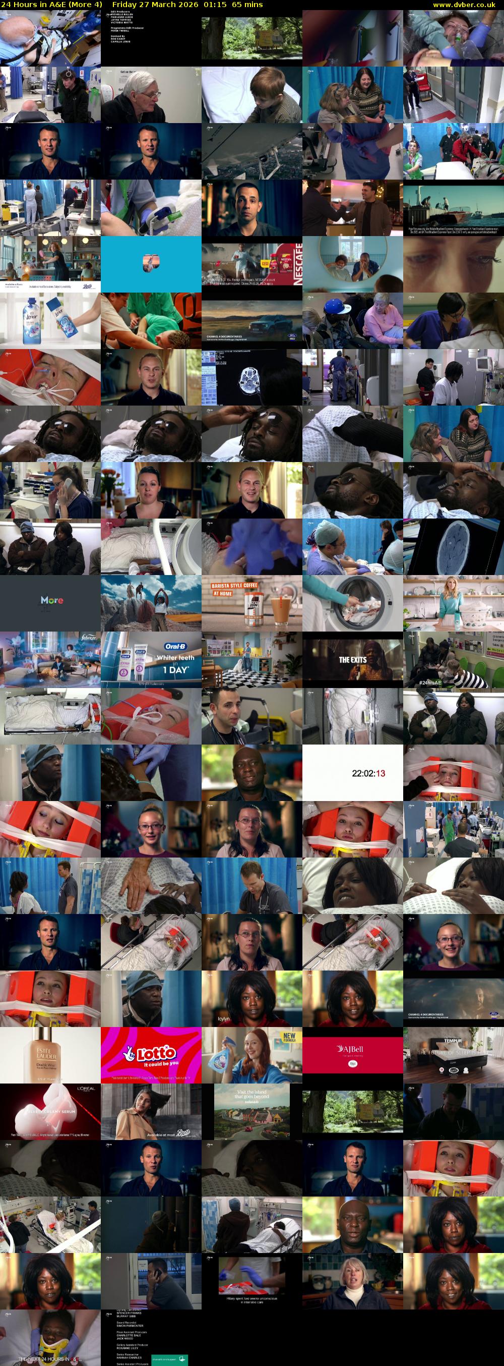 24 Hours in A&E (More 4) Friday 27 March 2026 01:15 - 02:20