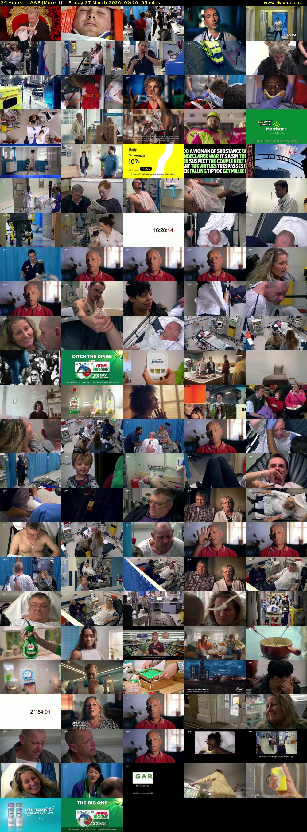 24 Hours in A&E (More 4) Friday 27 March 2026 02:20 - 03:25