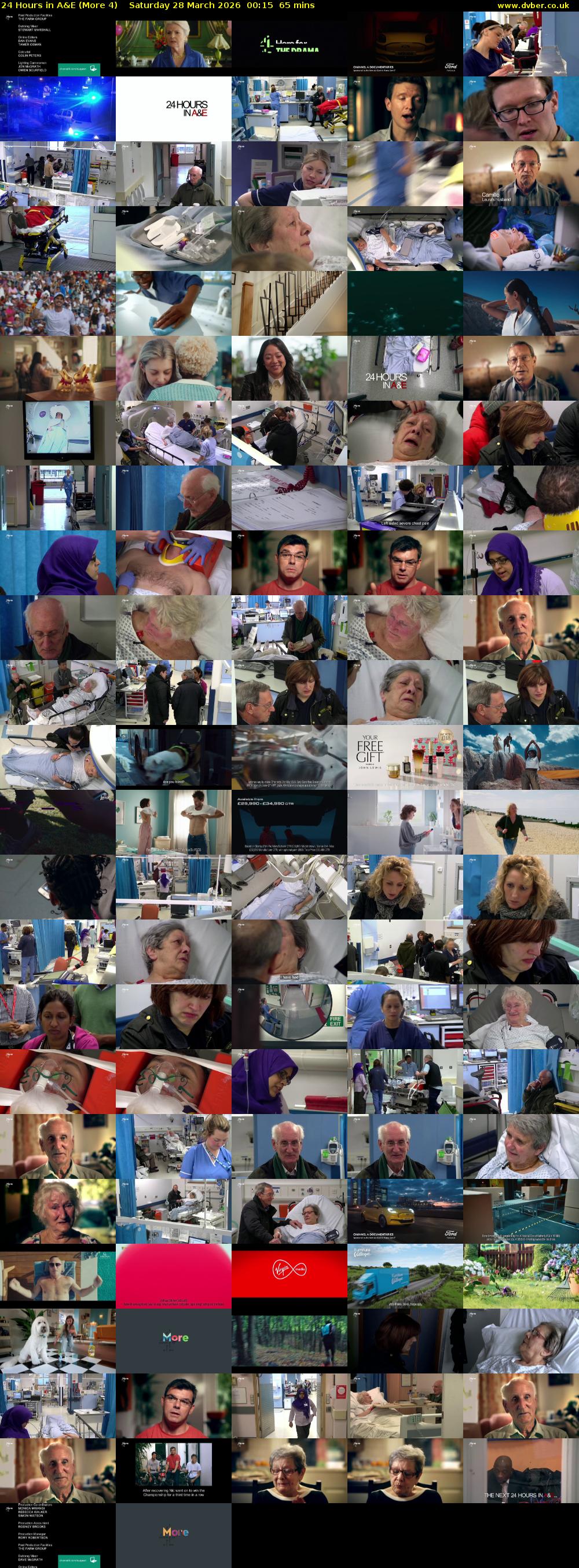 24 Hours in A&E (More 4) Saturday 28 March 2026 00:15 - 01:20