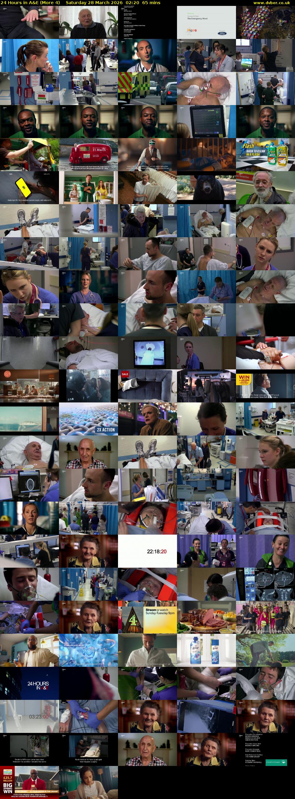 24 Hours in A&E (More 4) Saturday 28 March 2026 02:20 - 03:25
