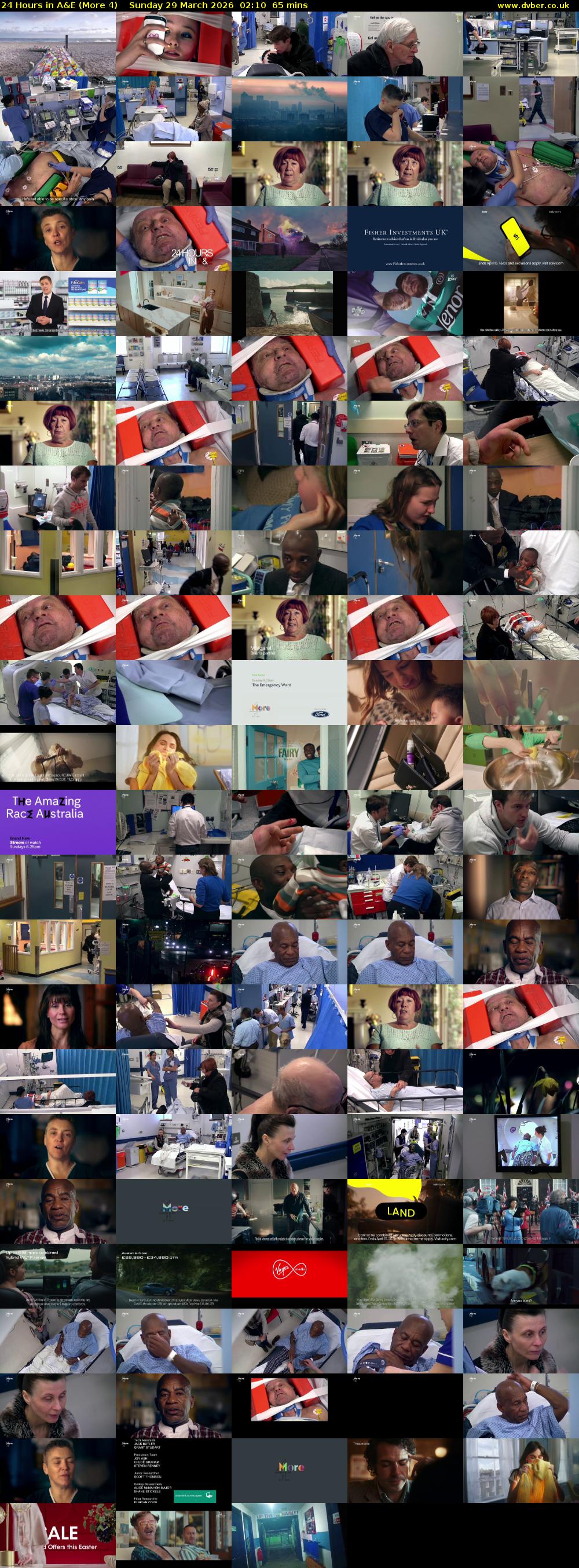 24 Hours in A&E (More 4) Sunday 29 March 2026 02:10 - 03:15