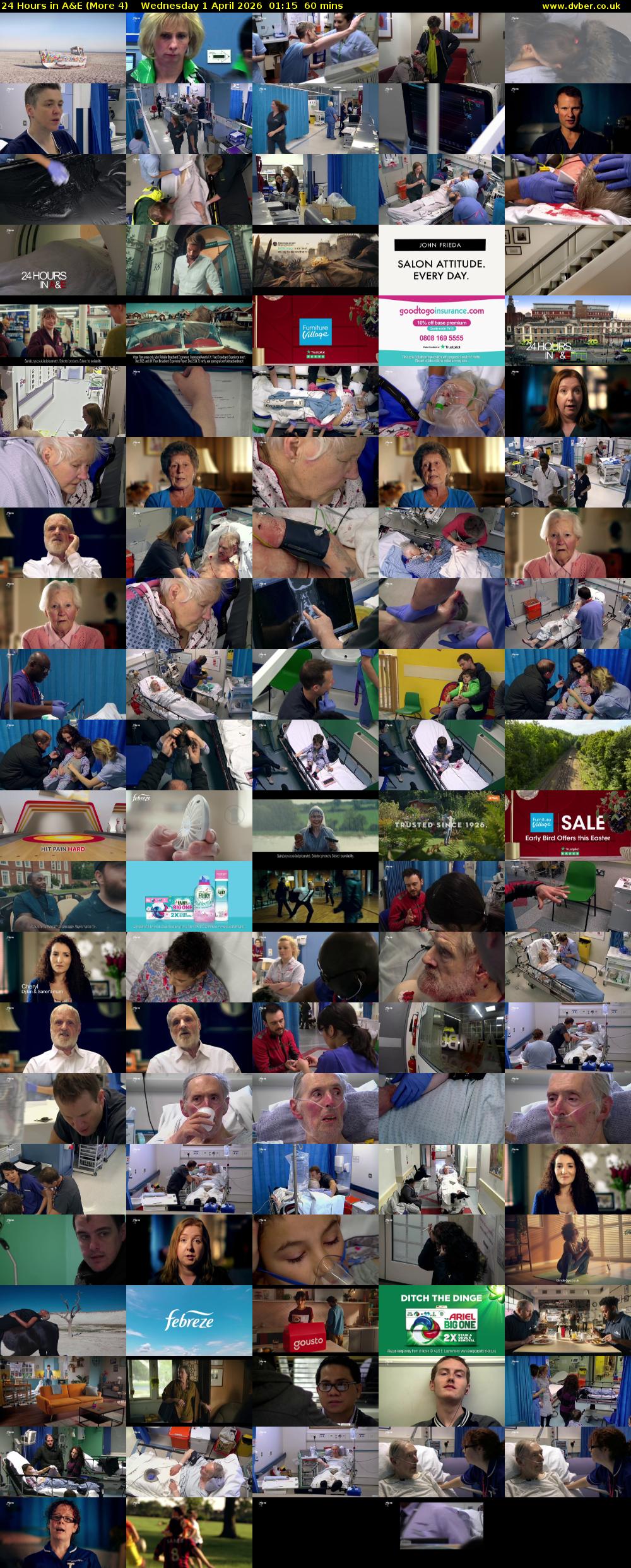 24 Hours in A&E (More 4) Wednesday 1 April 2026 01:15 - 02:15
