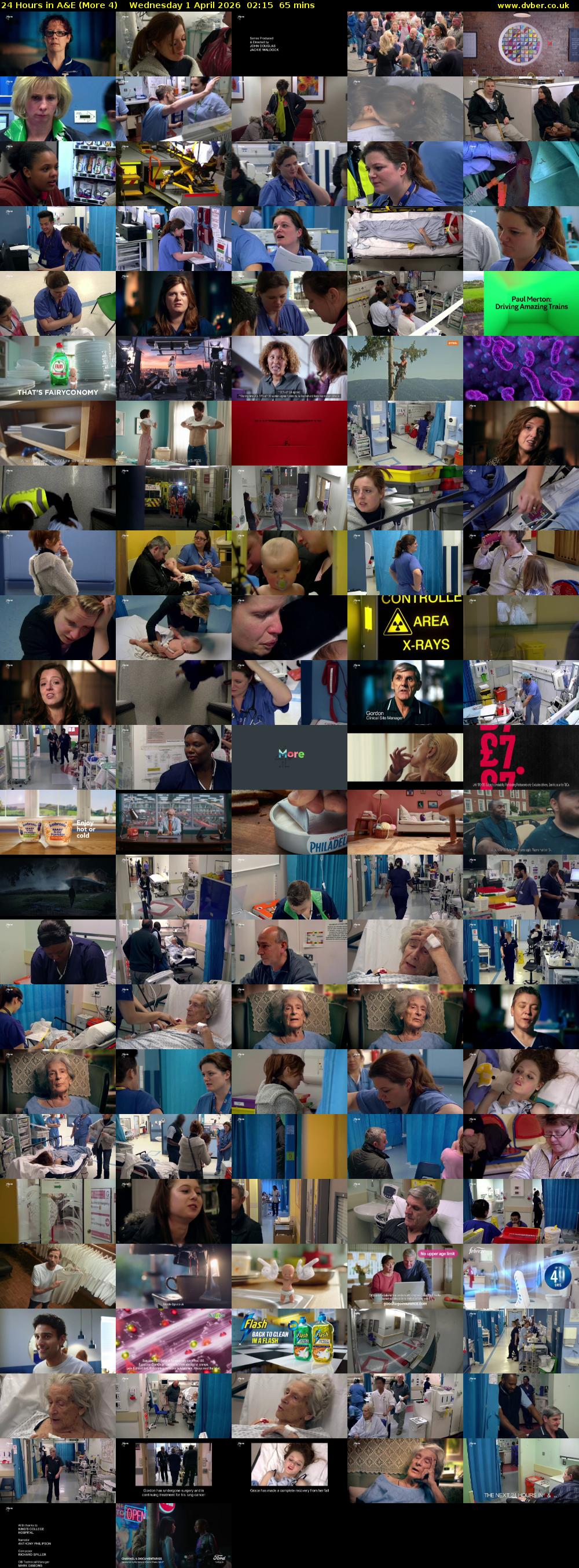 24 Hours in A&E (More 4) Wednesday 1 April 2026 02:15 - 03:20