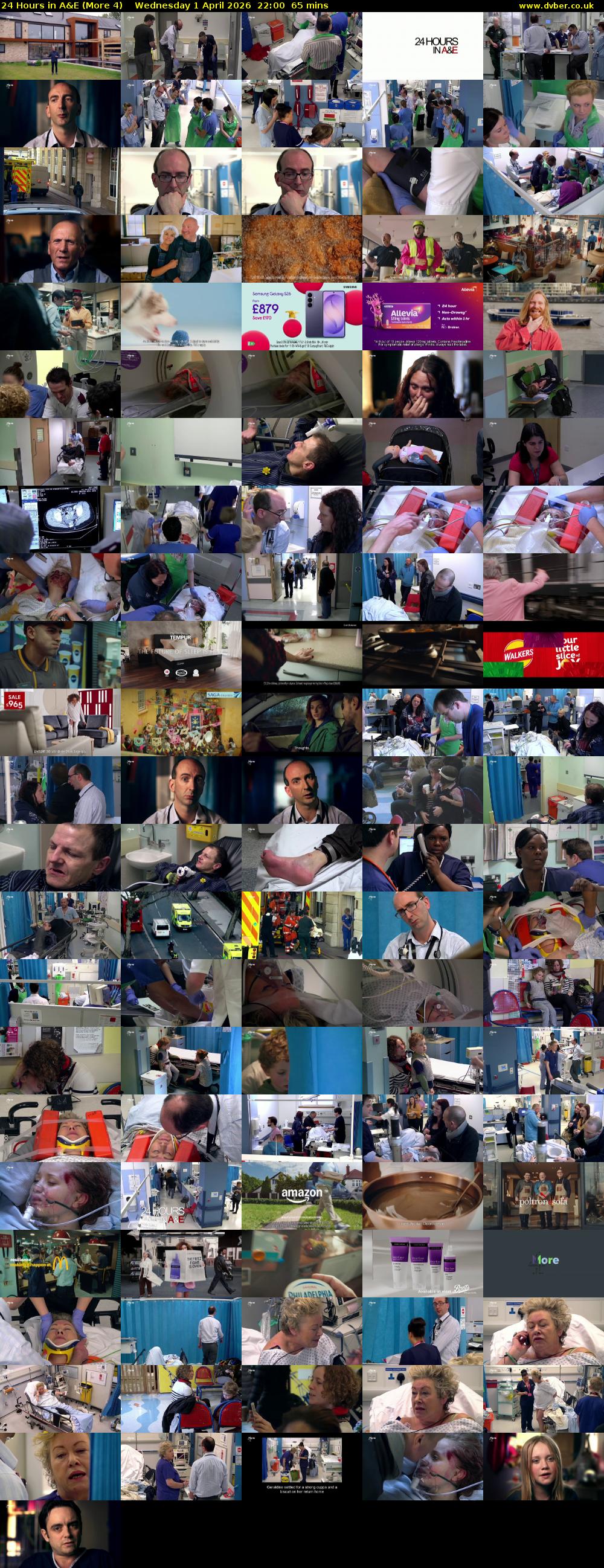 24 Hours in A&E (More 4) Wednesday 1 April 2026 22:00 - 23:05