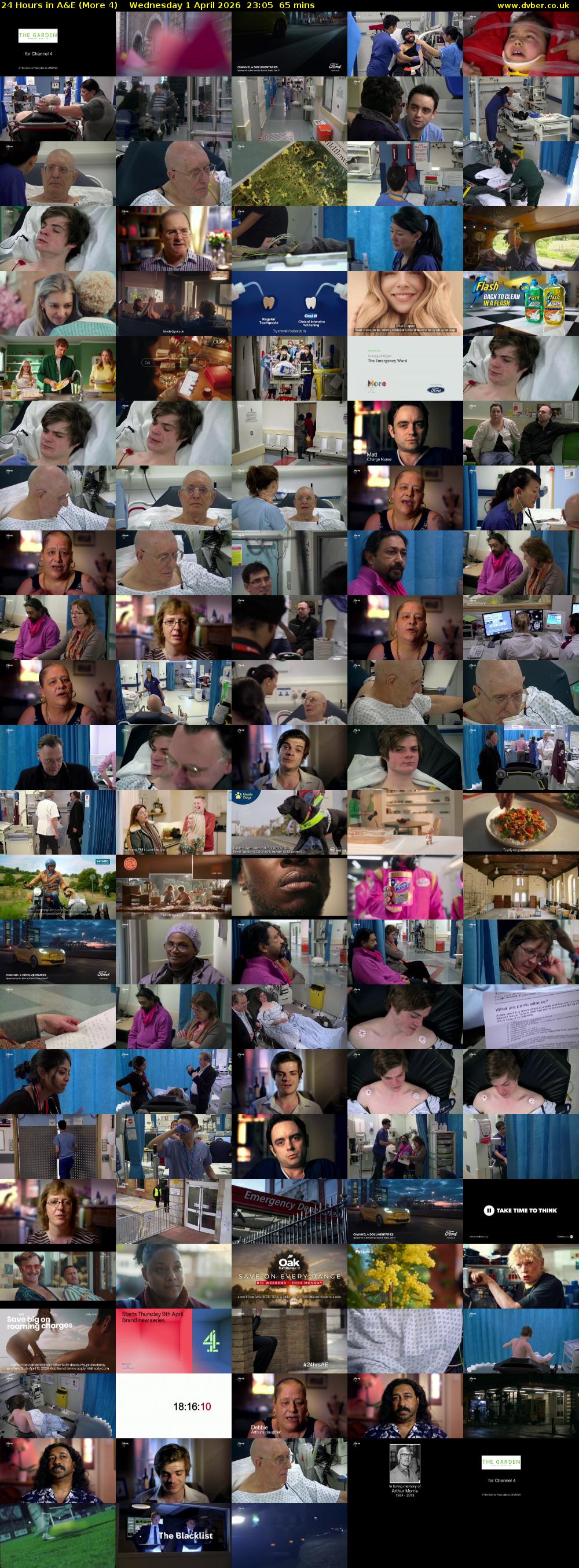 24 Hours in A&E (More 4) Wednesday 1 April 2026 23:05 - 00:10
