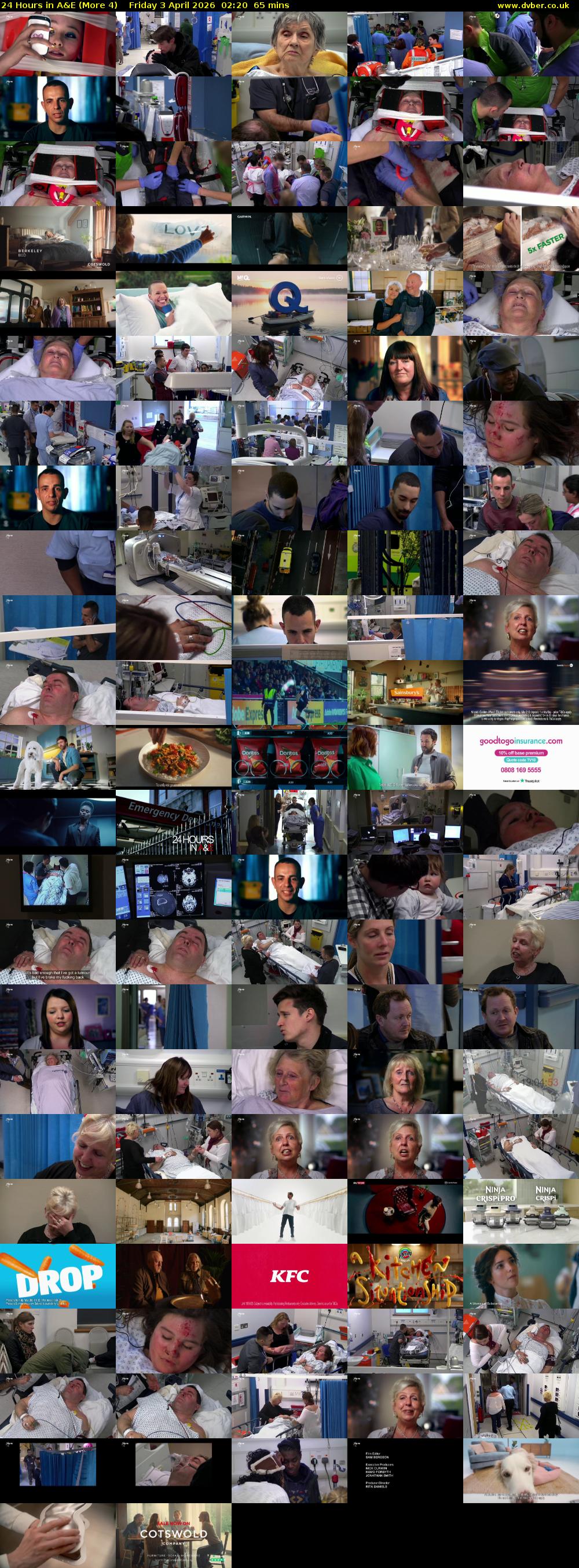 24 Hours in A&E (More 4) Friday 3 April 2026 02:20 - 03:25