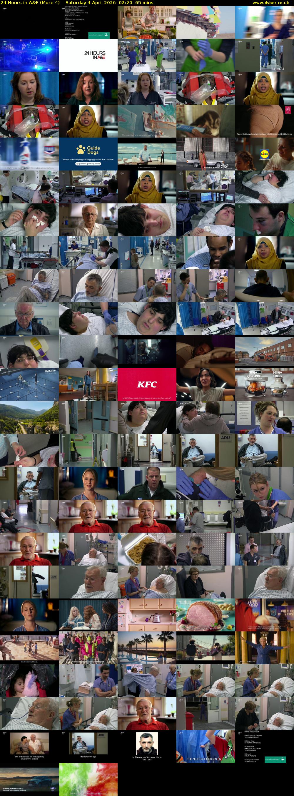 24 Hours in A&E (More 4) Saturday 4 April 2026 02:20 - 03:25