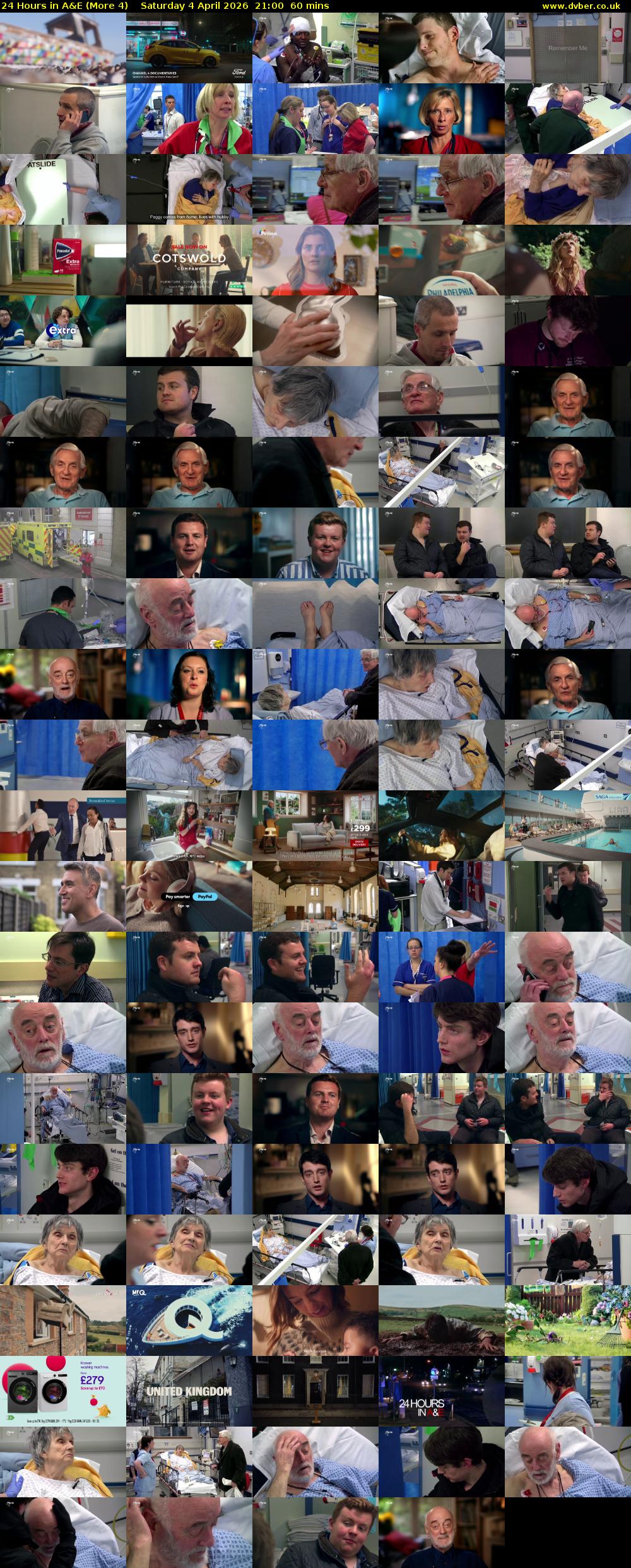 24 Hours in A&E (More 4) Saturday 4 April 2026 21:00 - 22:00