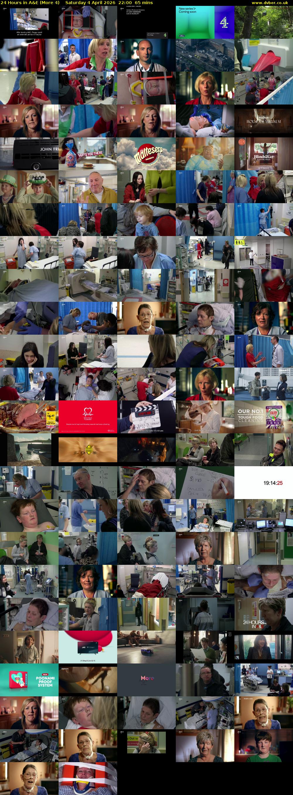 24 Hours in A&E (More 4) Saturday 4 April 2026 22:00 - 23:05