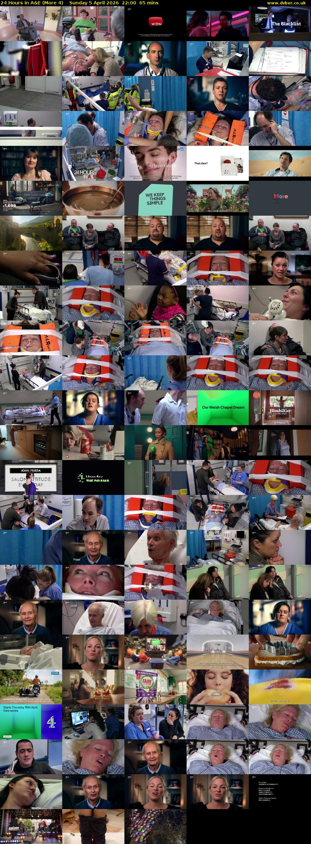 24 Hours in A&E (More 4) Sunday 5 April 2026 22:00 - 23:05