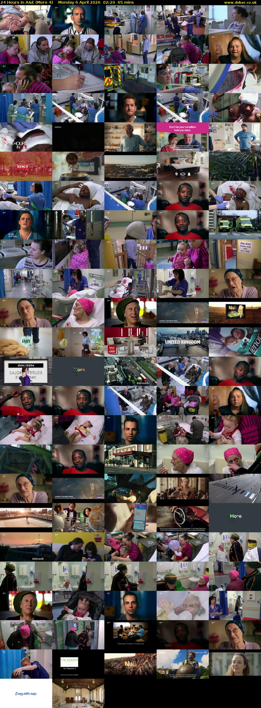 24 Hours in A&E (More 4) Monday 6 April 2026 02:20 - 03:25