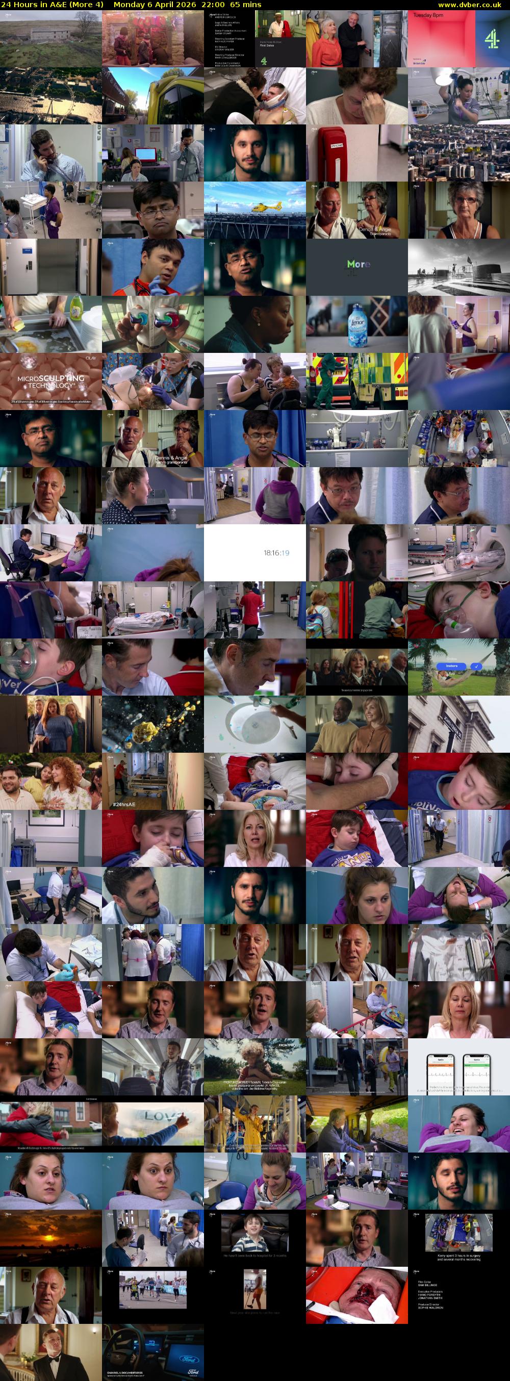 24 Hours in A&E (More 4) Monday 6 April 2026 22:00 - 23:05