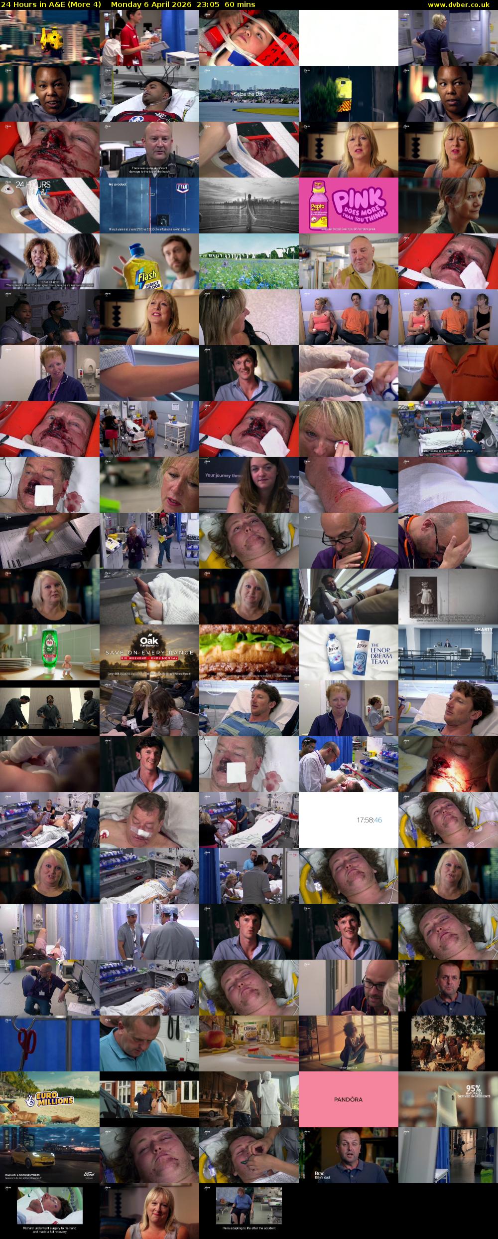 24 Hours in A&E (More 4) Monday 6 April 2026 23:05 - 00:05