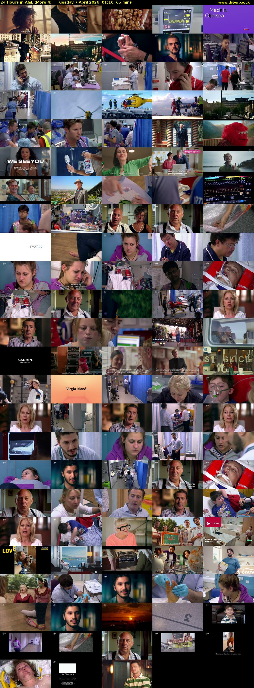 24 Hours in A&E (More 4) Tuesday 7 April 2026 01:10 - 02:15